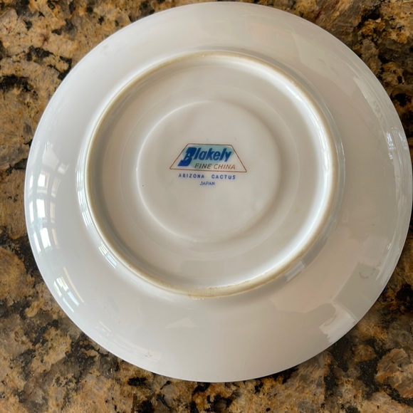 VTG Blakely Oil & Gas “Arizona Cactus” Yucca Cactus tea cup plate - Picture 3 of 5